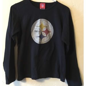 Womens NFL Pittsburgh Steelers Football Long Sleeve Shirt Top